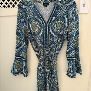 Tacera Multicolor Boho Patterned Dress. Smoke & pet free home. Easy care.